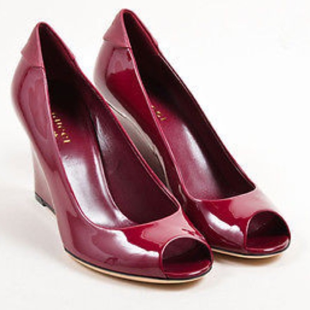 Gucci patent wedge